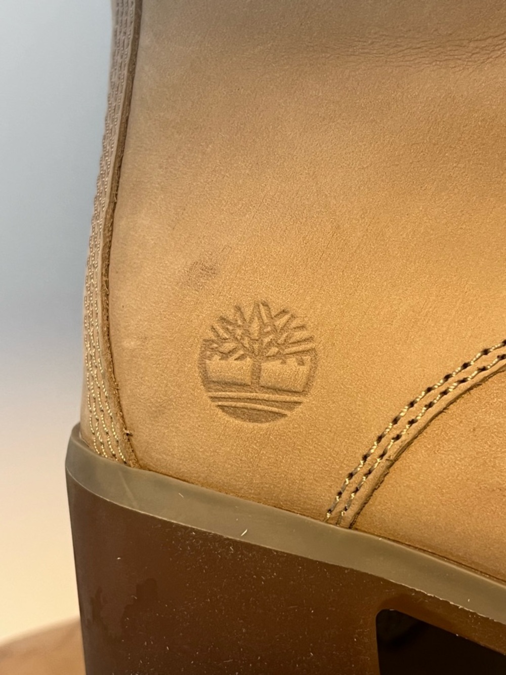 TIMBERLAND Allington Heights 6-Inch Lace-Up Heel Boots Taupe Nubuck Women’s 9 - Picture 7 of 10